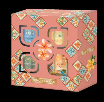 Yankee Candle Geschenkset mit kleinem Glas und 3 Votivkerzen